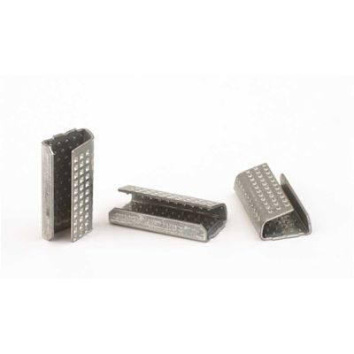 PAC STRAPPING PRODUCTS 1/2"w Metal Seals For Polyester Strapping Case Of 1000