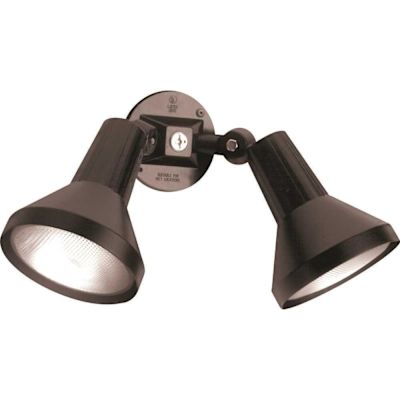Satco Nuvo Black Two-Light 15 Exterior Par38 Flood Light With Adjustable Swivel