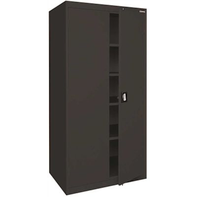 Sandusky Garage Cabinet In Black, 36 In. W X 72 In. H X 18 In. D