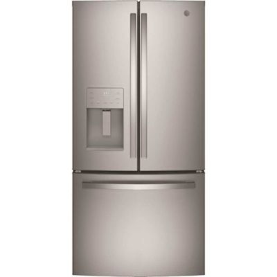 GE ENERGY STAR 17.5 Cu. Ft. Counter-Depth French-Door Refrigerator With Icemaker, Stainless Steel, ADA