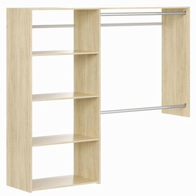 Easy Track 3'-5' W Deluxe Shelving Closet Kit Honey Blonde