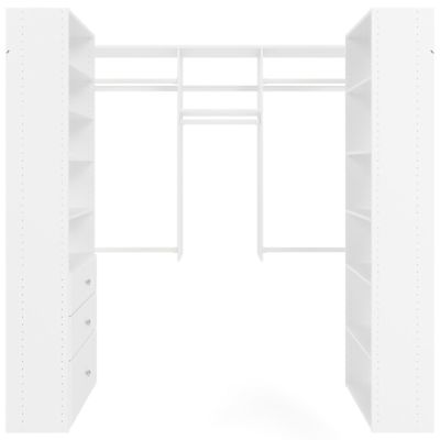 Easy Track 8-Foot X 4-Foot U-Shape Walk-In Closet White