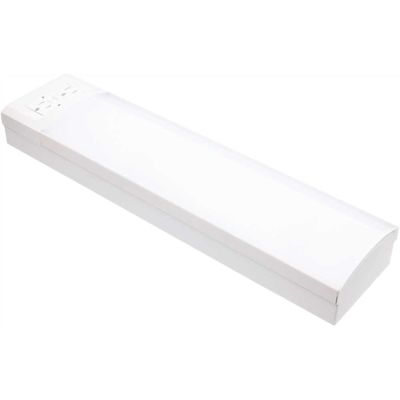 Satco 18" LED Ceiling Wrap With Dual Gfci, Cct Selectable, 14 Watt, White