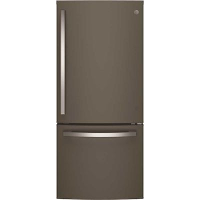 GE ENERGY STAR 21.0 Cubic Feet Bottom-Freezer Refrigerator With Ice Maker, Slate