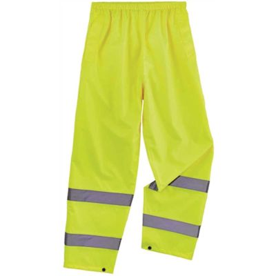 Ergodyne 8916 XL Lime Class E Lightweight Hi-Vis Rain Pants