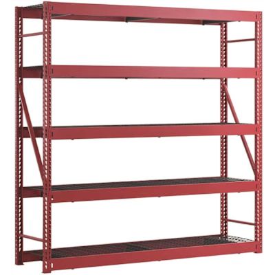 Husky 5-Tier Industrial Duty Steel Freestanding Garage Storage Shelving Unit-Red