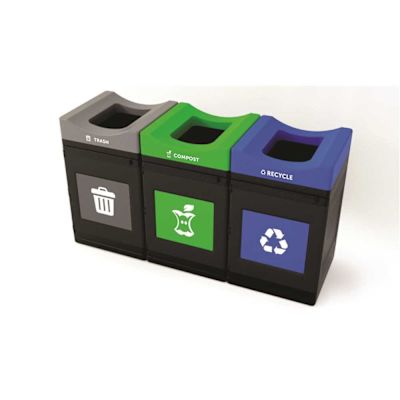 Commercial Zone Products 3 Stream 55g Std Ot Grey/blue/green Lid