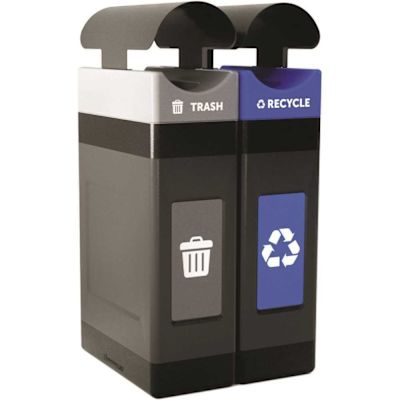 Commercial Zone Products 2 Stream 30g Nar Ct Grey Lid 30g Nar Ct Blue Lid