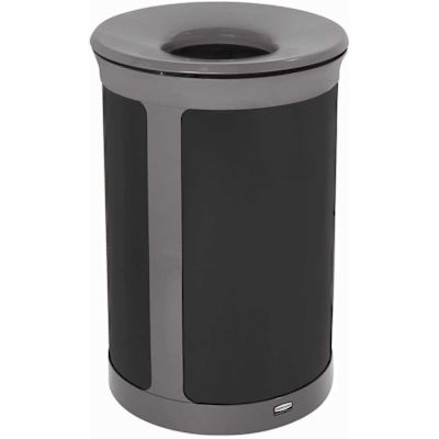 Rubbermaid Commercial Deco Indoor Trash Can 23 Gal Round Pearl Gray/umbra Gray