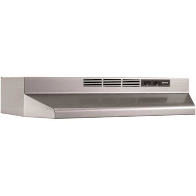 Broan 30 Inch Ductless Undercabinet Range Hood, Stainless Finish With Printguard
