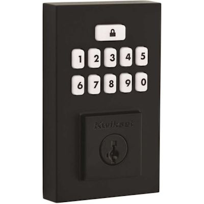 Kwikset Smartcode 260 Contemporary Electronic Deadbolt, Matte Black