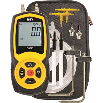 Uei Test Instruments Hi-Res Differential Manometer Static Pressure Kit