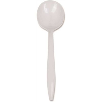 Genuine Joe Medium-Weight Soup Spoon White Case Of 1000