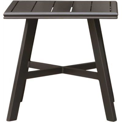 Cape Soleil Commercial Aluminum 22 Inch X 22 Inch Slat-Top Side Table
