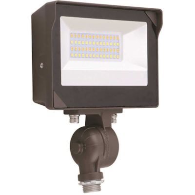 Eti Versaflood Light With Photocell, Small, 2000 Lumens, Select Cct, Bronze