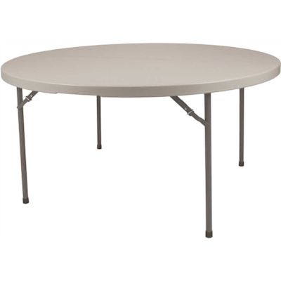 National Public Seating Comfort Max Round Fold In Half Table, 60"