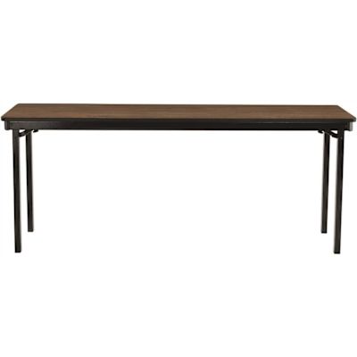 National Public Seating Max Folding Table, Mdf Core/protectedge, Walnut, 18"x96"