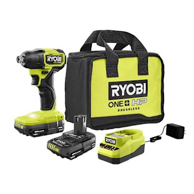RYOBI One+ HP 18v Brushless Cordless Compact 1/4" Hex Impact Driver Kit