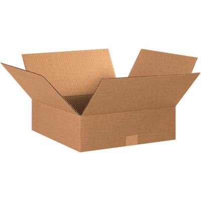 Box Partners Flat Corrugated Boxes 15"x15"x5" Kraft Package Of 25