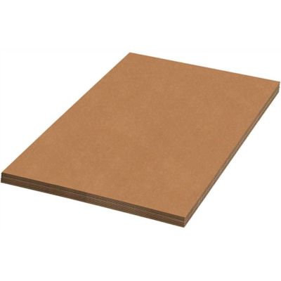 Box Partners Corrugated Sheets 20"x12" Kraft Package Of 50