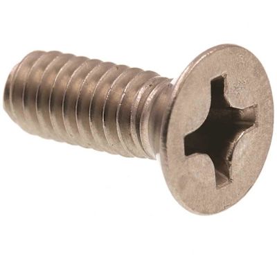Generic Machine Screws, Flat Hd, Phillips Dr, #12-, Ss, Package Of 100