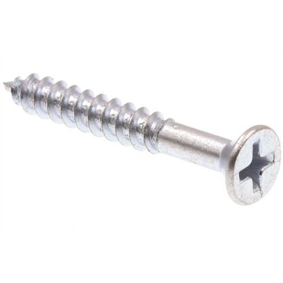 Generic #8 X 1-1/4" Wood Screws, Flat Head, Phillips Drive, Zinc, Package Of 100