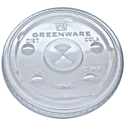 Fabri-Kal PLA Lid 16 oz & 24 oz Greenware Cups, Case Of 1000