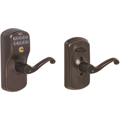 Schlage Plymouth Keypad Entry With Flex-Lock, Aged Bronze