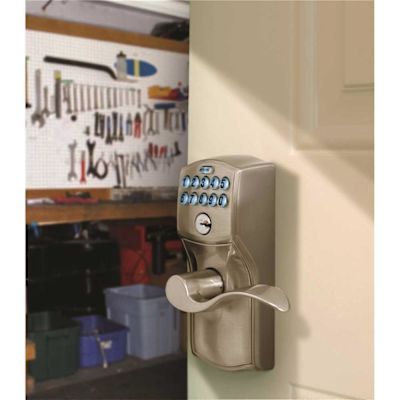 Schlage Camelot Keypad Entry With Flex-Lock, Satin NICKEL