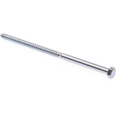 Generic Hex Lag Screws, 3/8in X 8in, A307 Zc Steel, Package Of 10