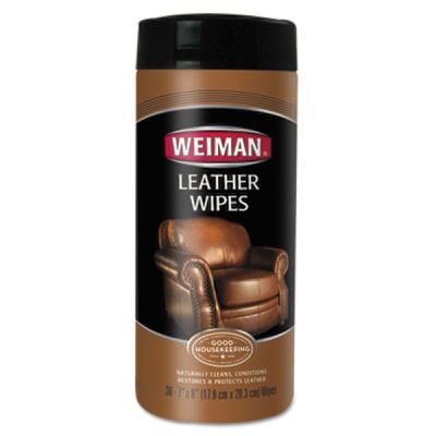 Weiman Leather Wipes, 7 X 8, Carton Of 120