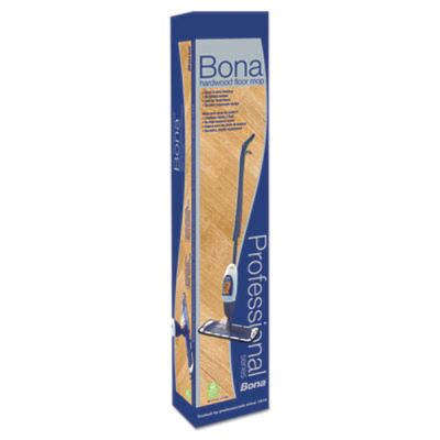 Bona Hardwood Floor Mop, 15" Microfiber Head, 52" Handle, Blue