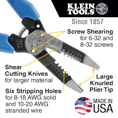 Klein Tools Klein-Kurve Wire Stripper, Cutter