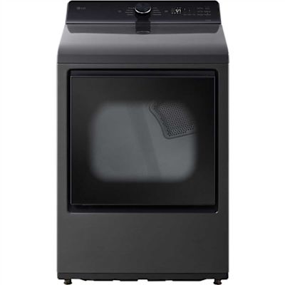 Lg 7.3-Cu. Ft. Ultra Large Capacity Smart Gas Dryer In Platinum Black