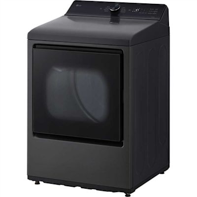 Lg 7.3-Cu. Ft. Ultra Large Capacity Smart Electric Dryer In Platinum Black