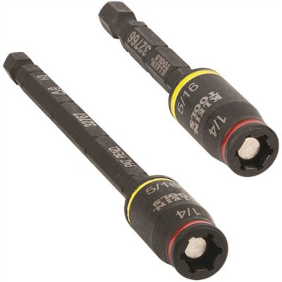 Klein Tools 3-In-1 Impact Flip Socket Set, 1 / 4", 5 / 16", 2-Piece