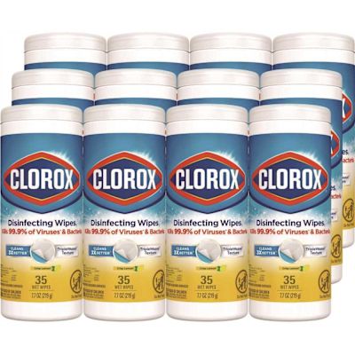 Clorox Disinfecting Wipes, 7 X 8, Citrus Blend, 35/canister, Carton Of 12