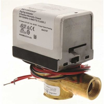 Schneider 2 Way 3/4" Flare 3.5 Cv 24vac Spring Return 2 Position Valve End