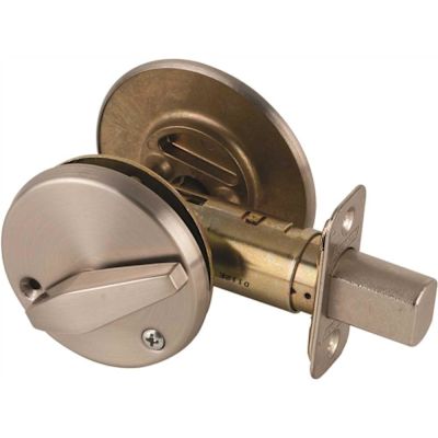 Schlage Satin NICKEL One Sided Deadbolt With Exterior Trim