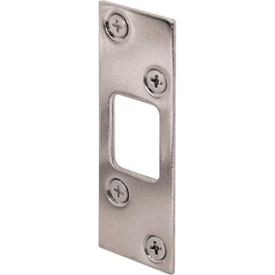 Prime-Line NICKEL Plated High Security Deadbolt Strike, Package Of 2