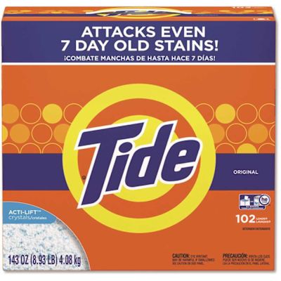 Tide Powder Laundry Detergent, Original Scent, 143 Oz Box, Carton Of 2