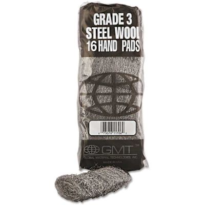 Gmt Industrial-Quality Steel Wool Hand Pad, #3 Medium, Carton Of 192