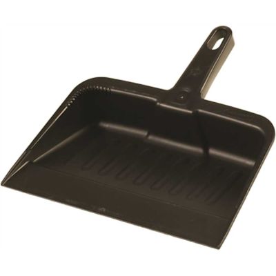 Rubbermaid Commercial Charcoal Polypropylene Heavy-Duty Dustpan Package Of 12