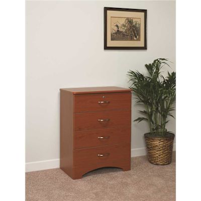 Drive Oslo 4-Drawer Chest, NICKEL Hardware, 37" X 29" X 18", Cherry