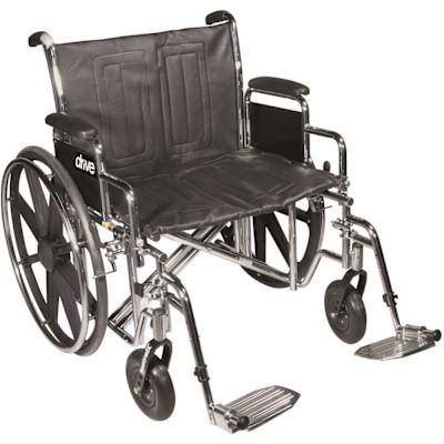 Drive 22" Elr Bariatric Heavy Duty Sentra Ec Wheelchair, Elevating Legrests.