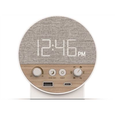 Nonstop Station Digital Alarm Clock R- White