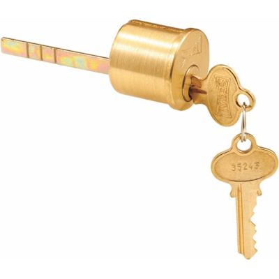Generic Segal Brass Key Lock Cylinder Brushed, Brass Finish