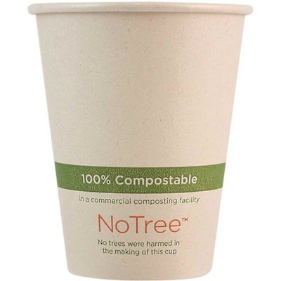 World Centric Notree Paper Hot Cups, 8 Oz, Natural, Case Of 1000