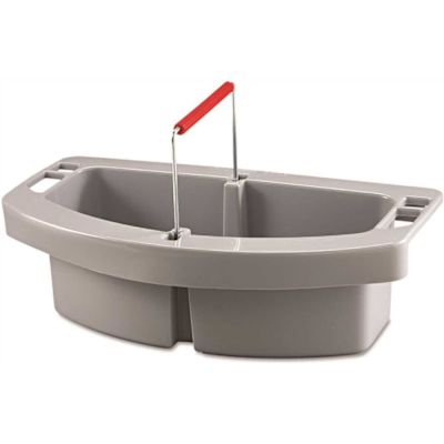 Rubbermaid Commercial Maid Caddy, 2-Comp, 16w X 9f X 5h", Gray