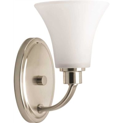 Progress Lighting Joy One Light Antique Bronze Bath Light, Light Umber Glass
